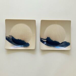 WabiSabi Collection by Muirfield. Tochi Square Dinner Plates. Vintage.